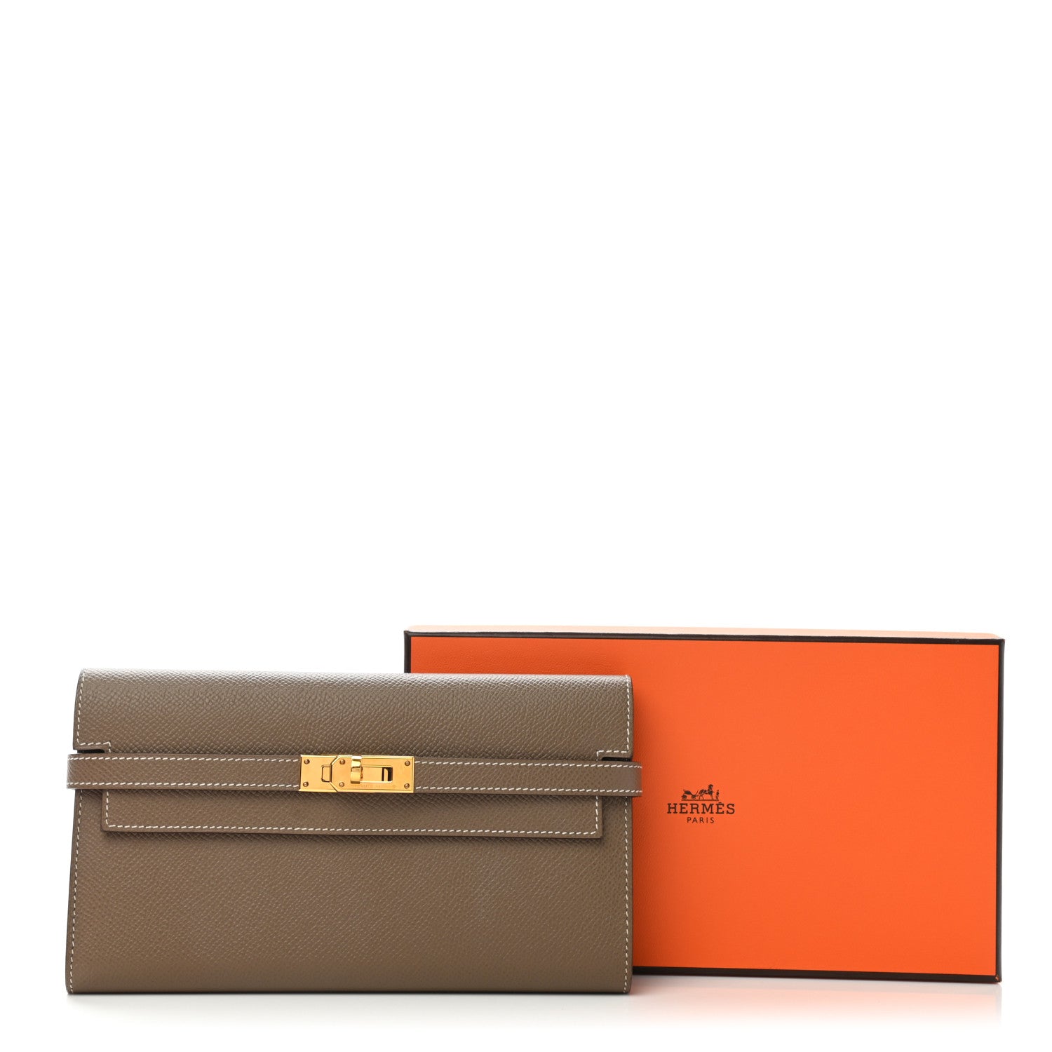 Hermes Epsom Kelly Longue Wallet Etoupe 8 of 8