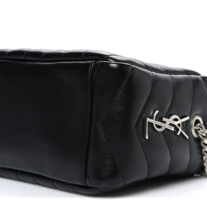 Saint Laurent Calfskin Y Quilted Monogram Small Loulou Bowling Bag Black 10 of 10