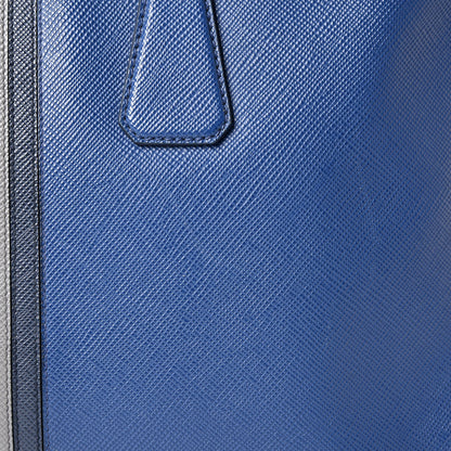 Prada Saffiano Travel Briefcase Blue Multicolor 9 of 12