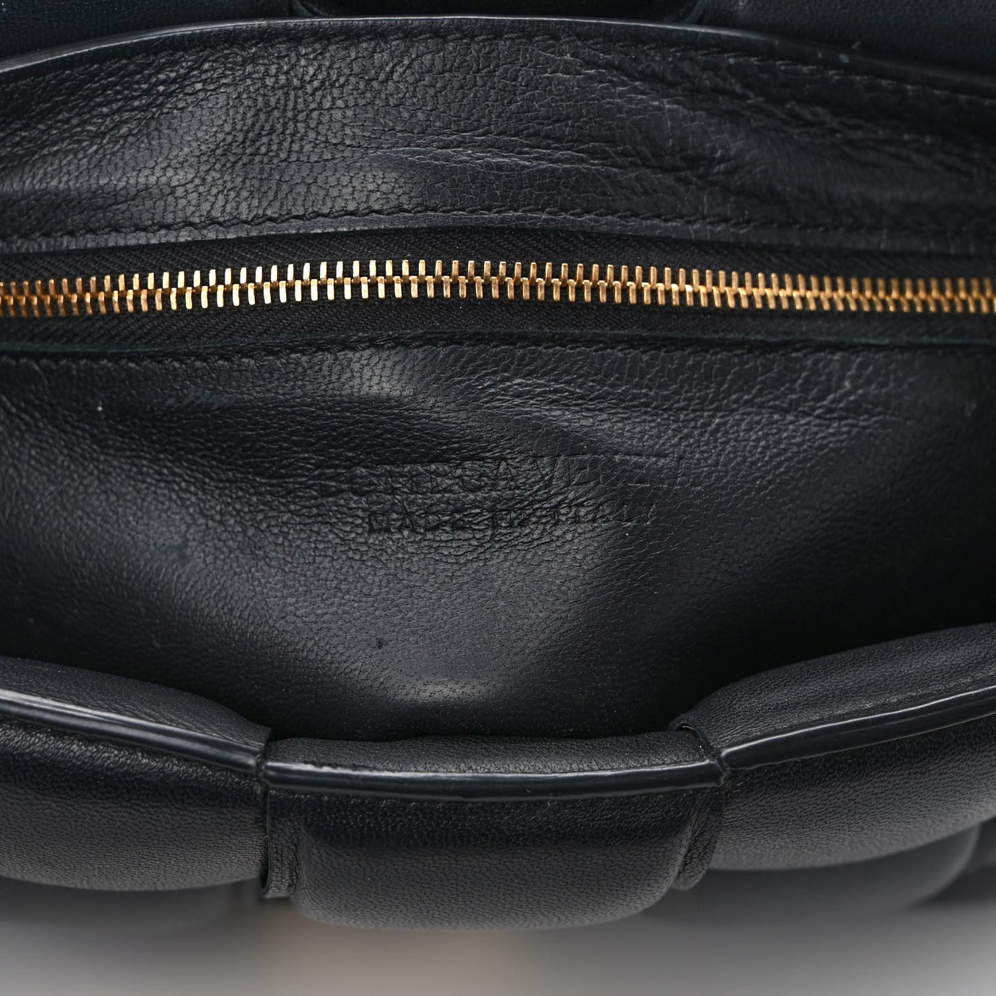 Nappa Maxi Intreccio Padded Cassette Crossbody Bag Black