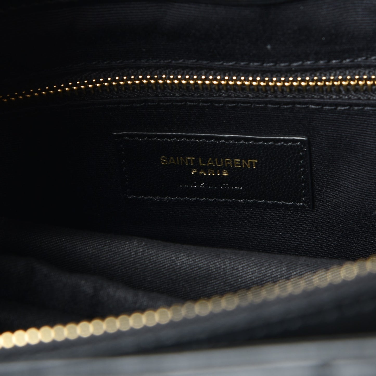 Calfskin Y Quilted Monogram Large Loulou Shopper Black