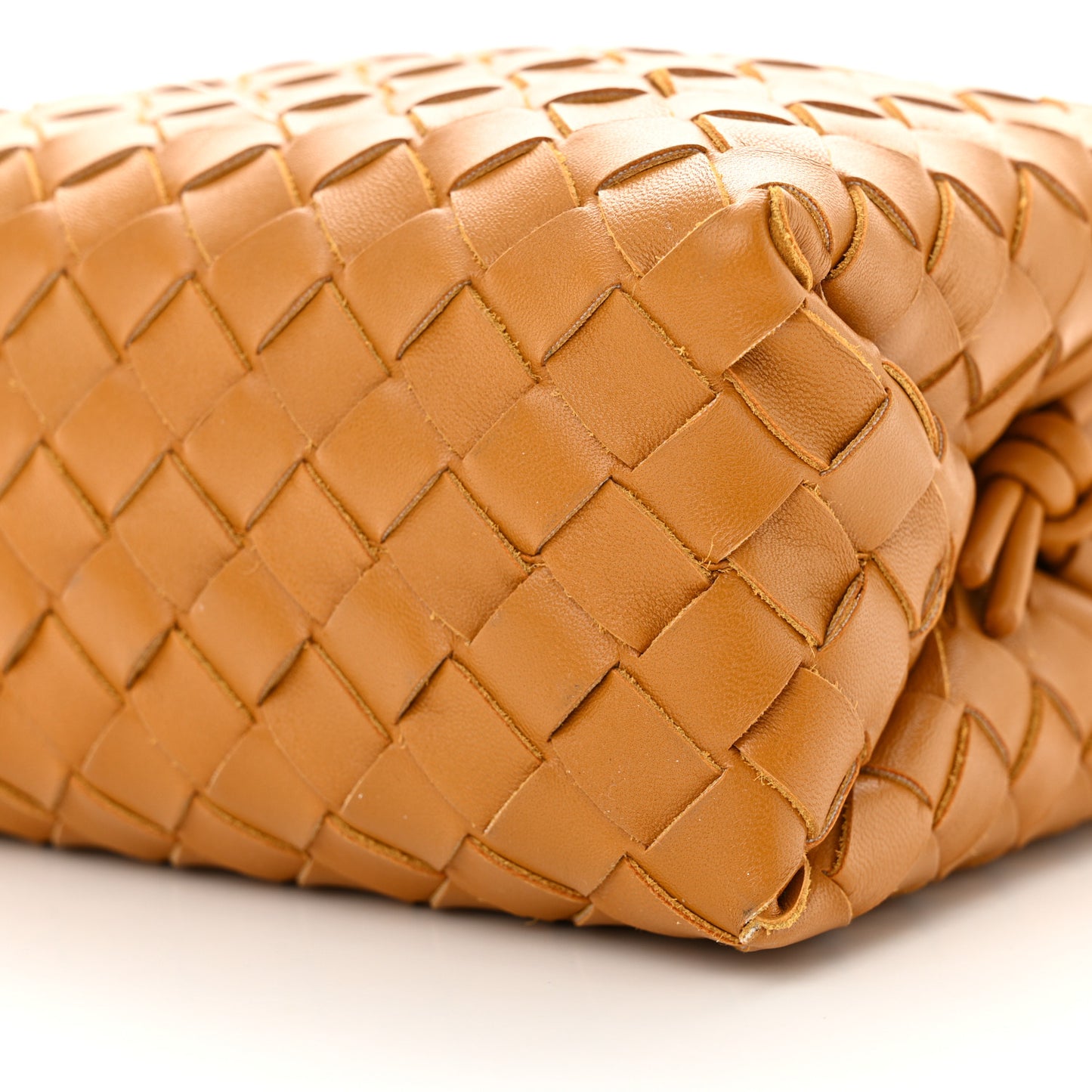 Nappa Intrecciato Small Loop Camera Bag Camel