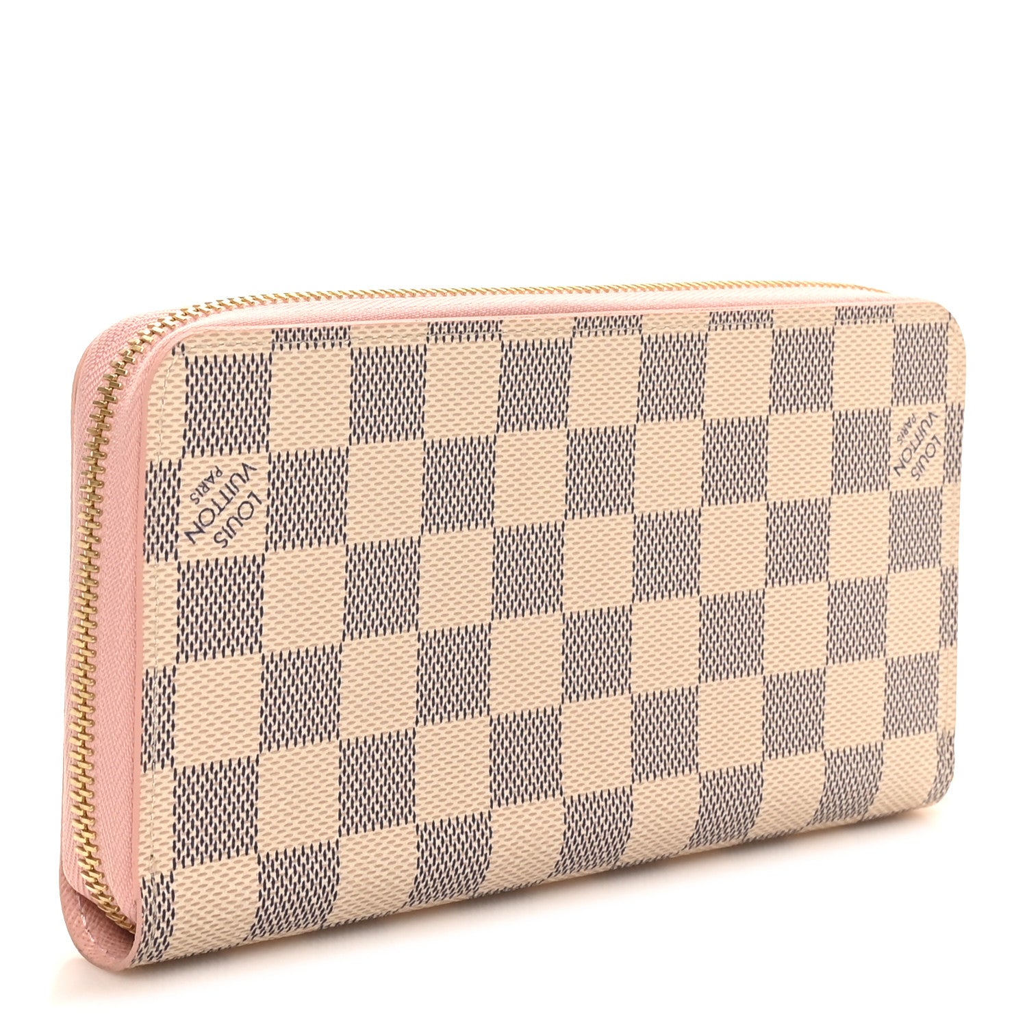 Louis Vuitton Damier Azur Zippy Wallet Rose Ballerine 3 of 8