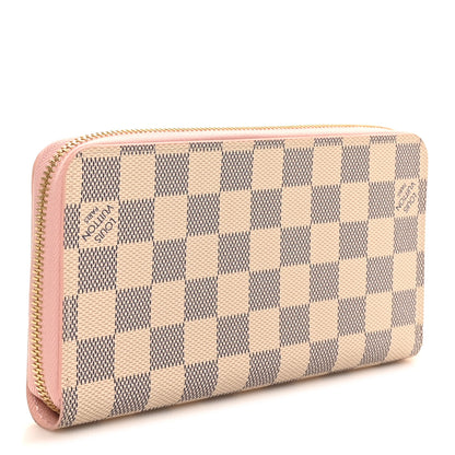 Louis Vuitton Damier Azur Zippy Wallet Rose Ballerine 3 of 8