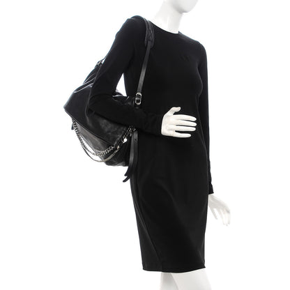 Jimmy Choo Lambskin Large Biker Hobo Black 2 of 7