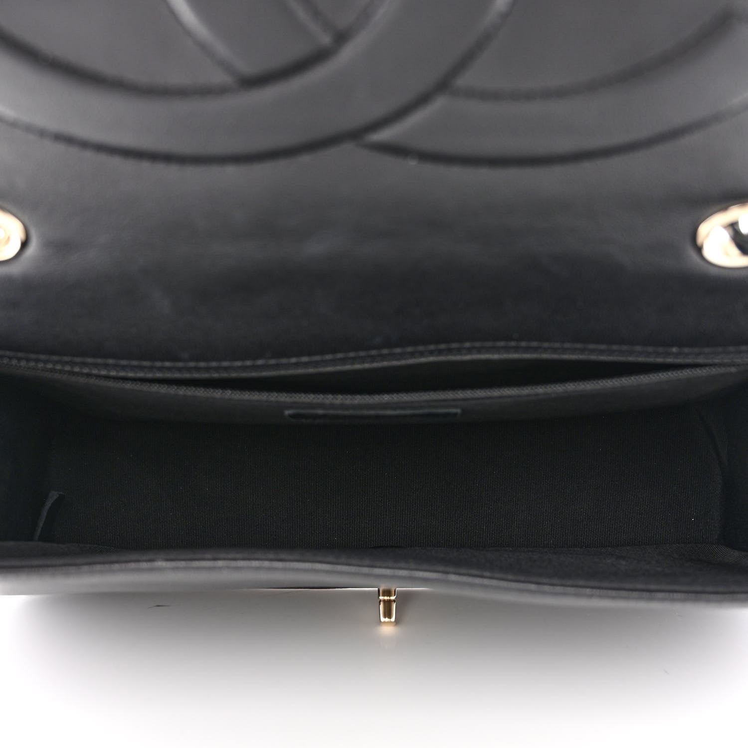 Chanel Calfskin Chevron Quilted Large Flap Black 5 of 10