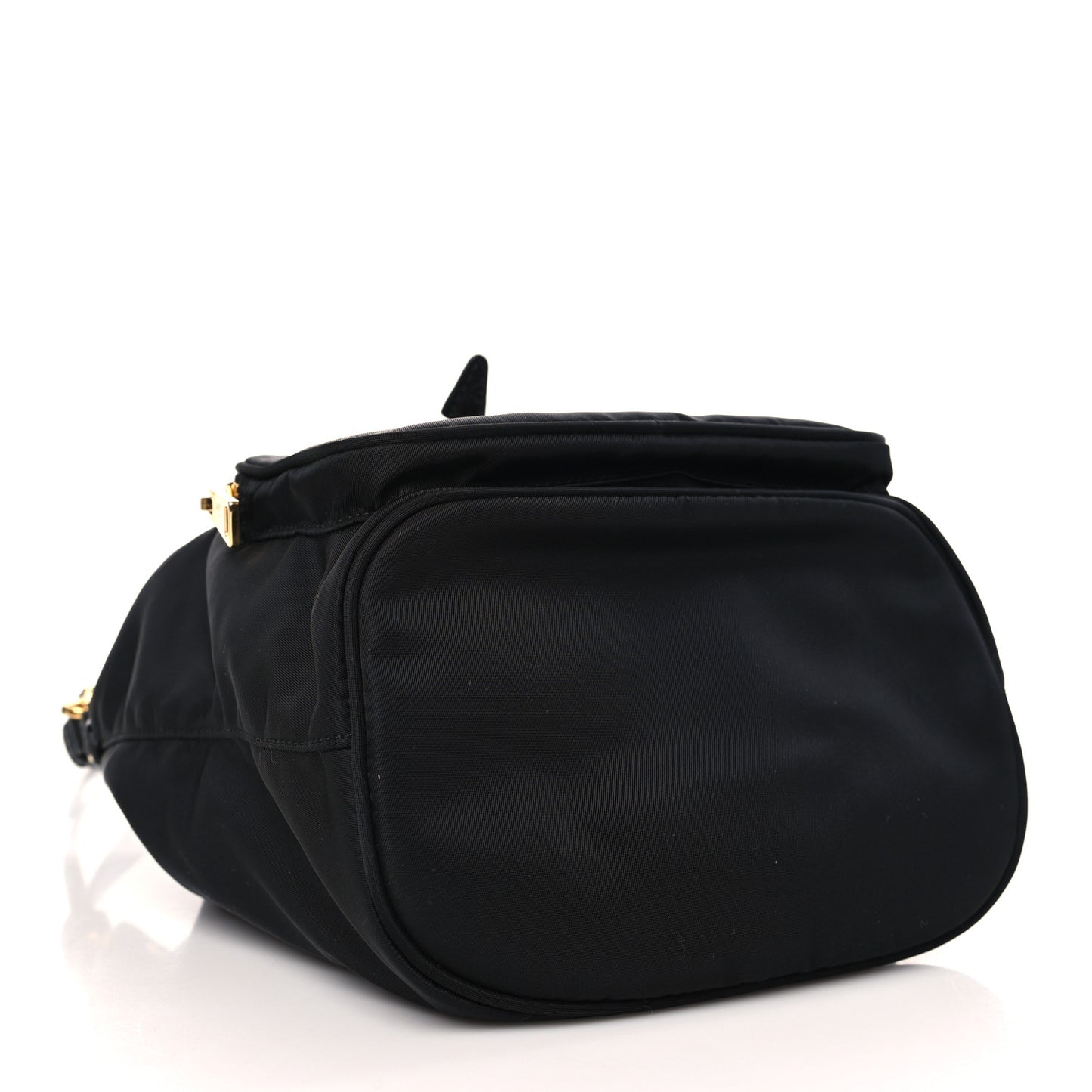 Re-Nylon Saffiano Duet Bucket Crossbody Bag Black