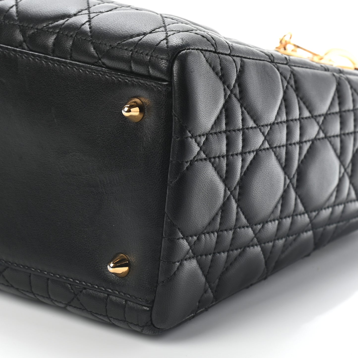 Lambskin Cannage Medium Lady Dior Black