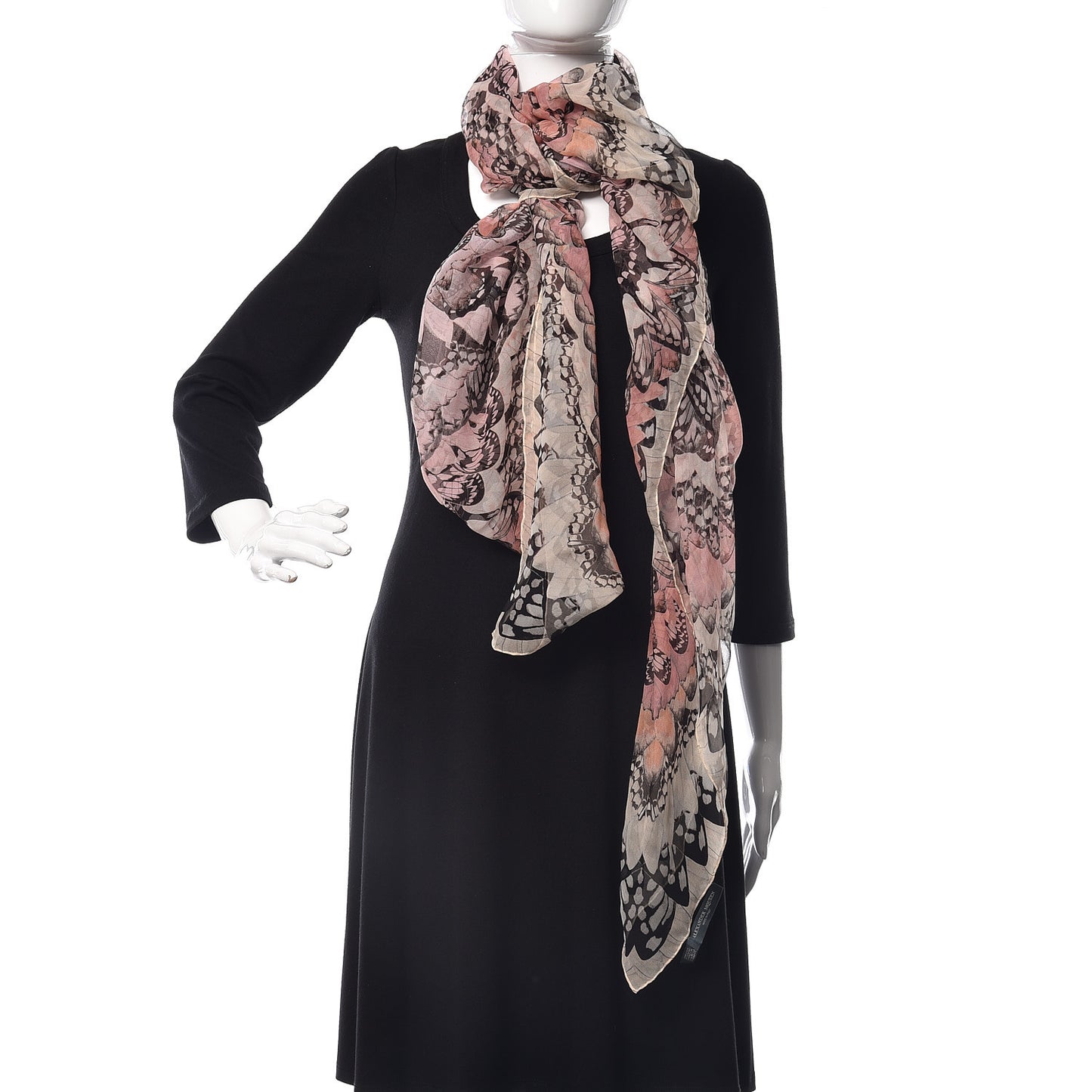 Silk Chiffon Butterfly Scarf
