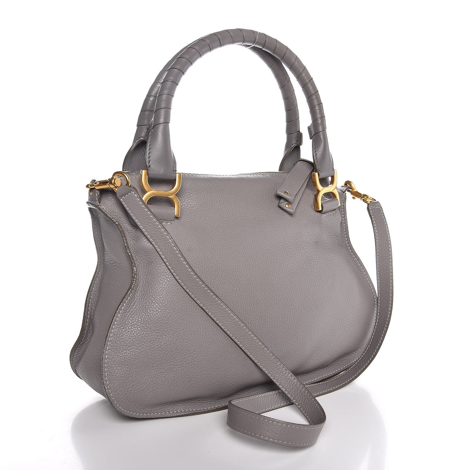 Chloe Calfskin Medium Marcie Satchel Cashmere Grey 4 of 10