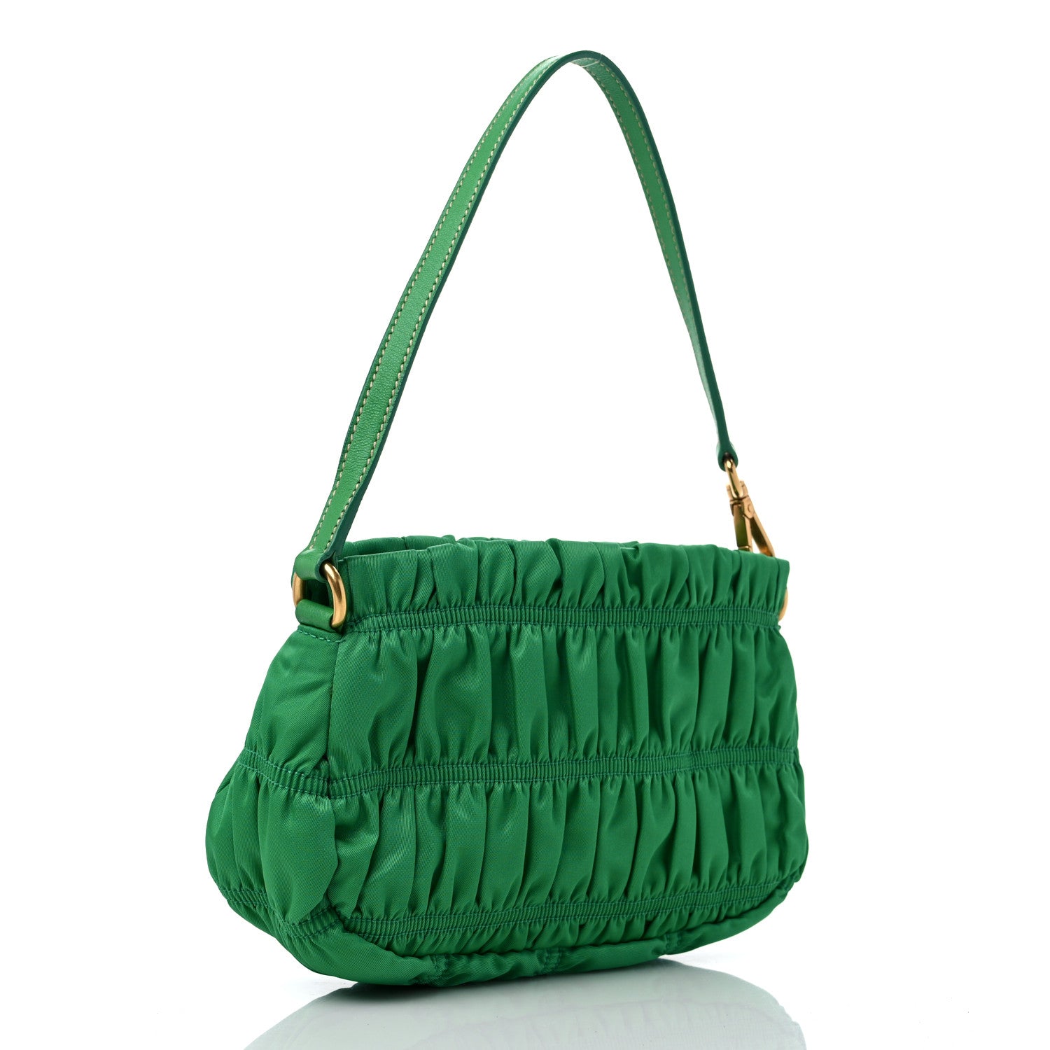 Prada Tessuto Nylon Gaufre Wristlet Mint Green 3 of 9