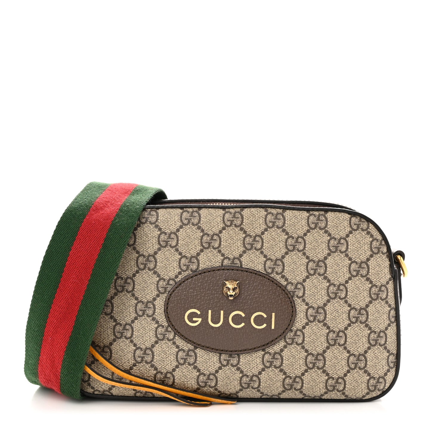 GG Supreme Monogram Web Neo Vintage Shoulder Bag Beige New Acero Crop