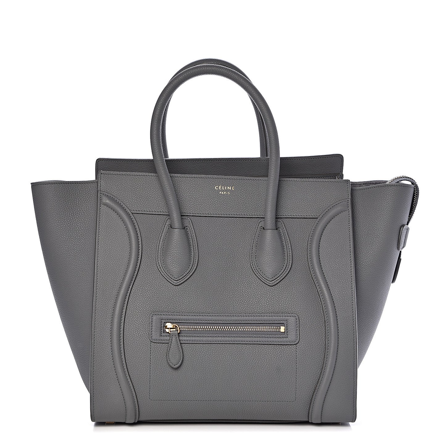 Drummed Calfskin Mini Luggage Kohl