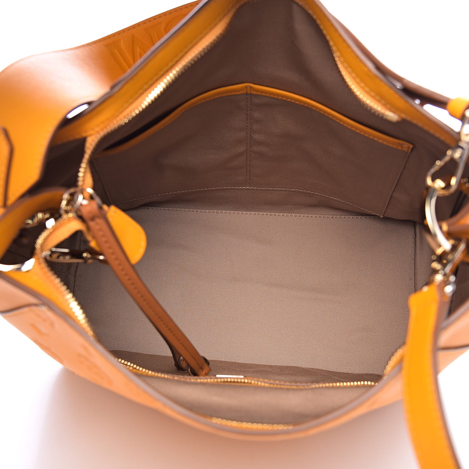 MCM Calfskin Ottomar Monogram Medium Klara Hobo Golden Mango 5 of 10