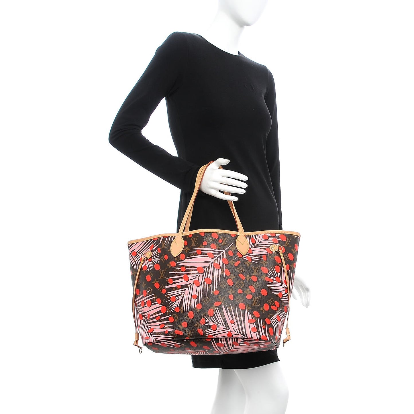Monogram Jungle Dots Neo Neverfull MM Sugar Pink Poppy