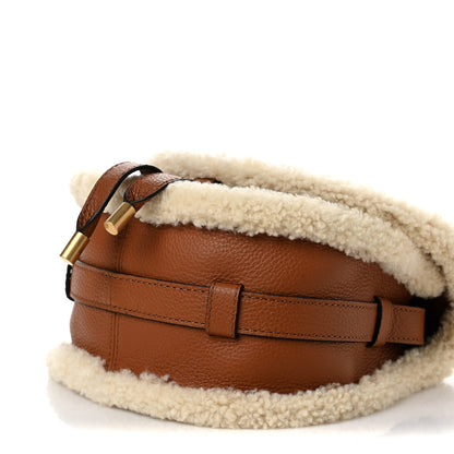 Chloe Calfskin Shearling Small Marcie Saddle Bag Bag Tan 7 of 7