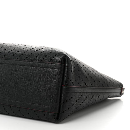 Chanel Perforated Grained Calfskin Large Shopping Tote Black 11 of 12