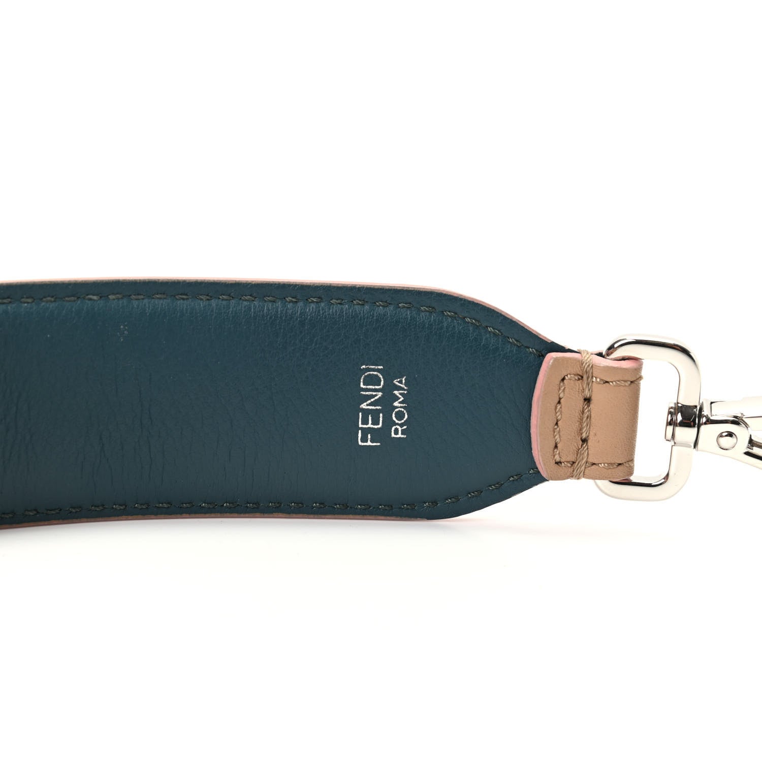 Fendi Vitello Dolce Plexiglass Bi-Color Studded Strap You Cuoio Oceano Multicolor 3 of 4