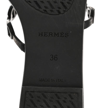 Hermes TPU Rivage Sandals 36 Black 6 of 9