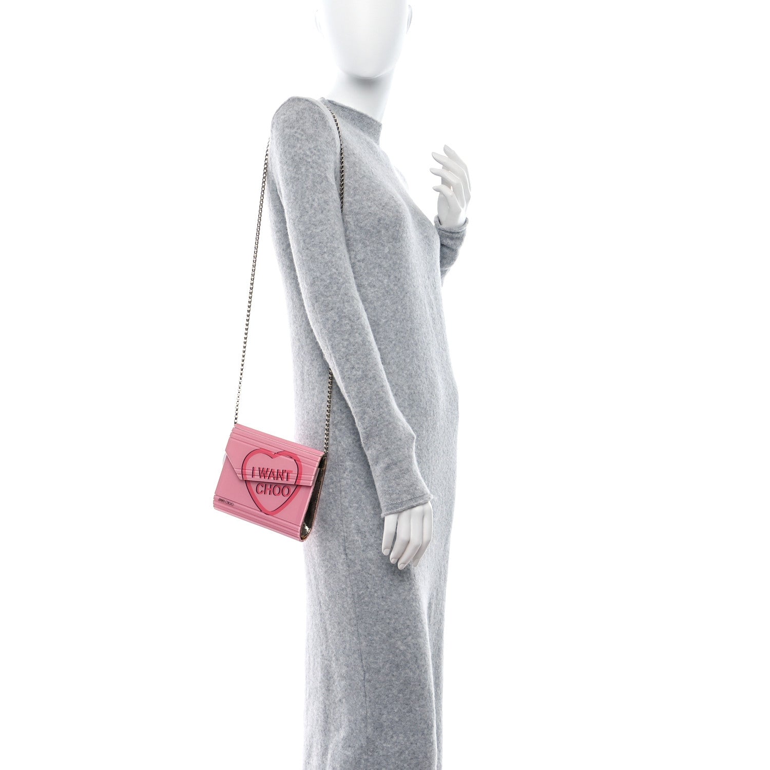 Jimmy Choo Acrylic I Want Choo Candy Clutch Pink 2 of 13