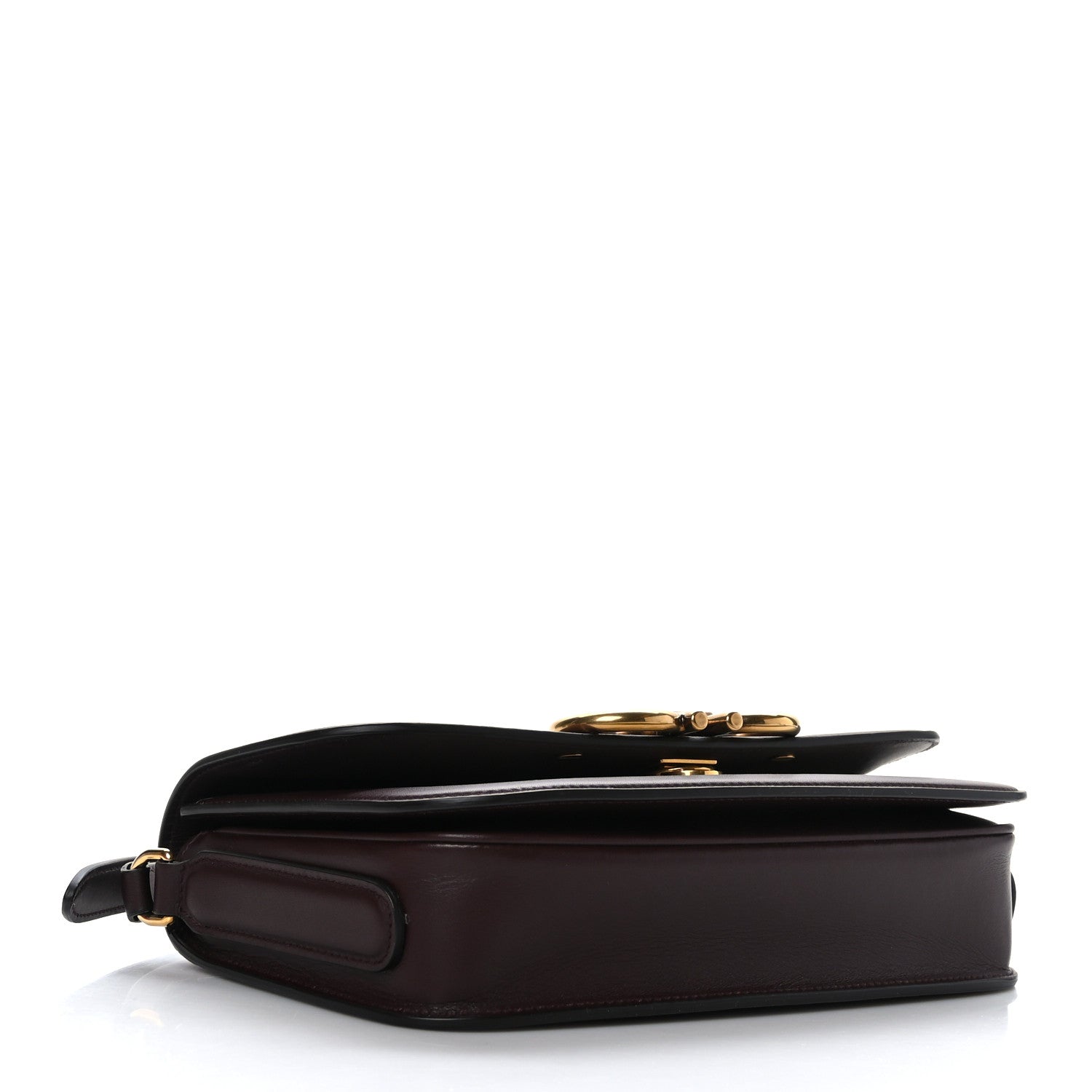 Salvatore Ferragamo Calfskin Canvas Small Trapezio Crossbody Burgundy 4 of 8