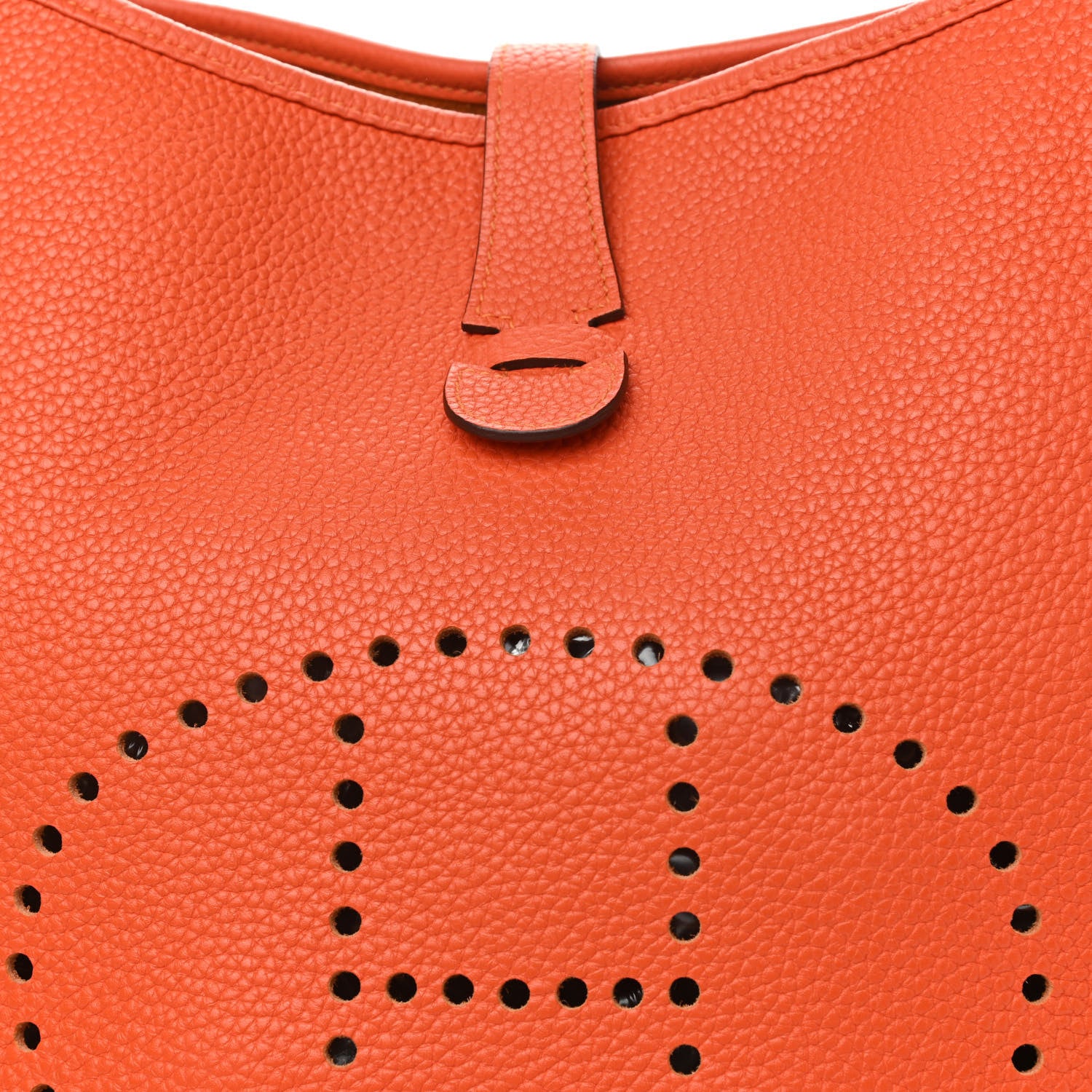 Hermes Taurillon Clemence Evelyne III GM Orange 8 of 13