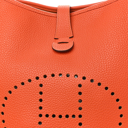 Hermes Taurillon Clemence Evelyne III GM Orange 8 of 13