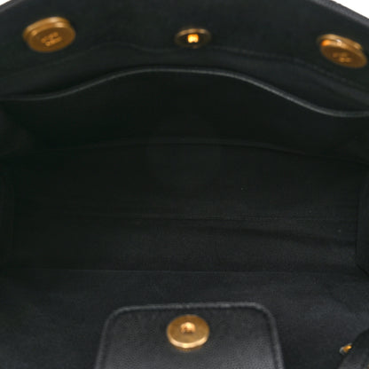 Chanel Caviar Quilted Chain Large Shopping Tote With Coin Purse Black 6 of 11