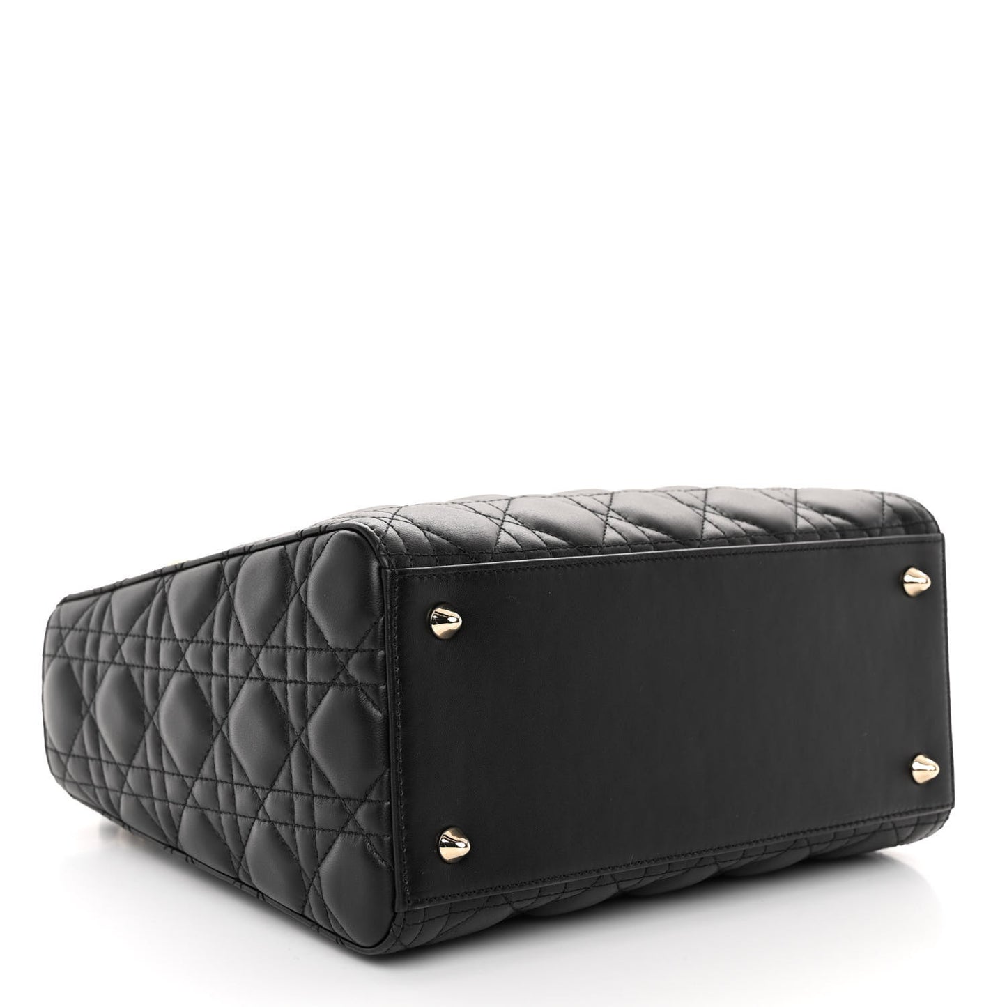Lambskin Cannage Medium Lady Dior Black