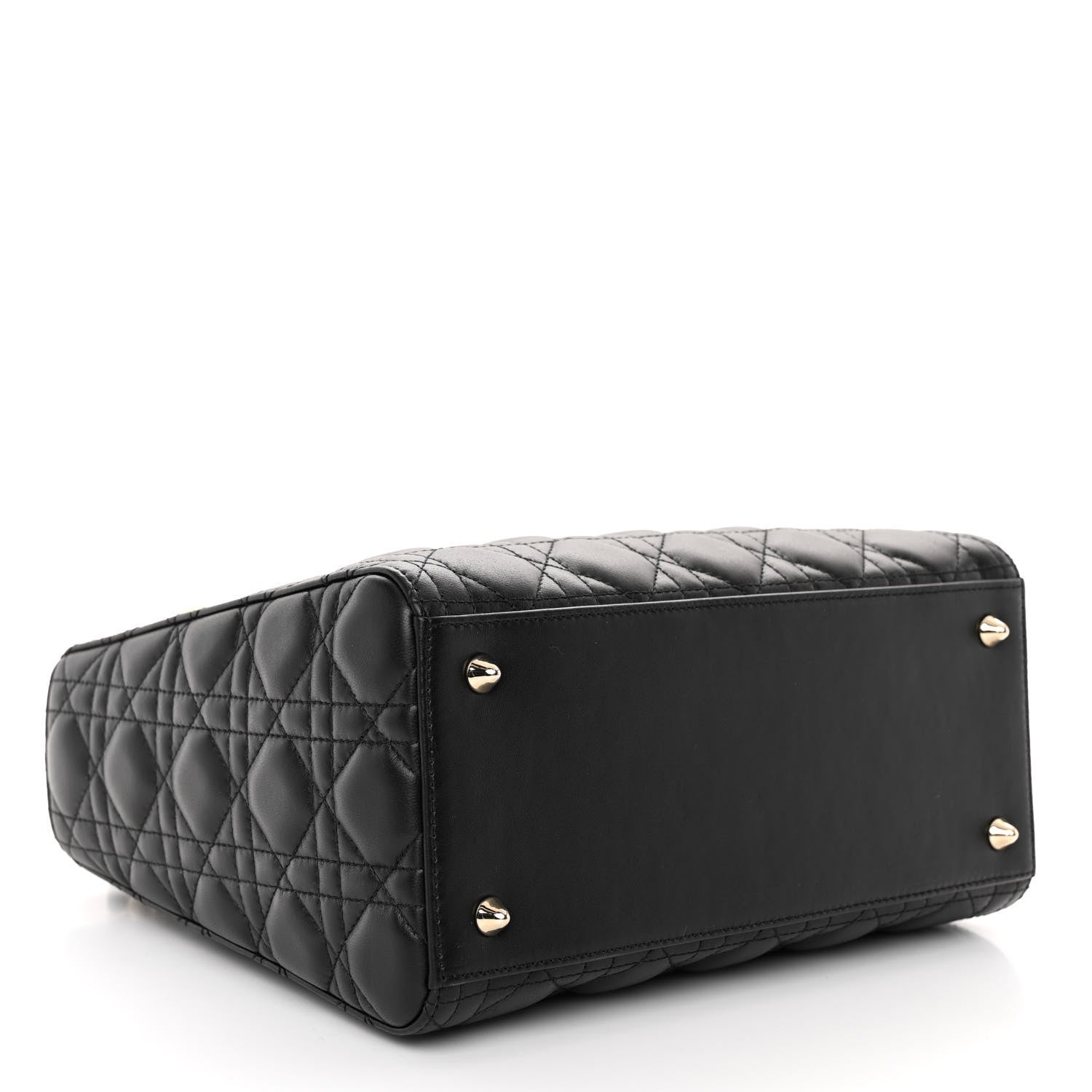 Christian Dior Lambskin Cannage Medium Lady Dior Black 4 of 9