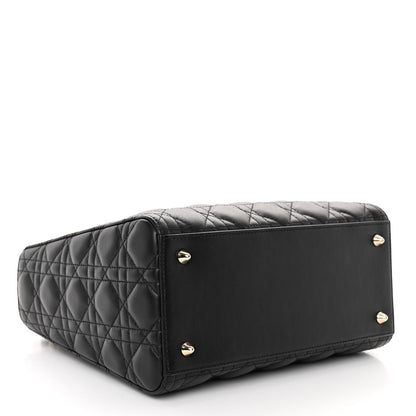 Christian Dior Lambskin Cannage Medium Lady Dior Black 4 of 9