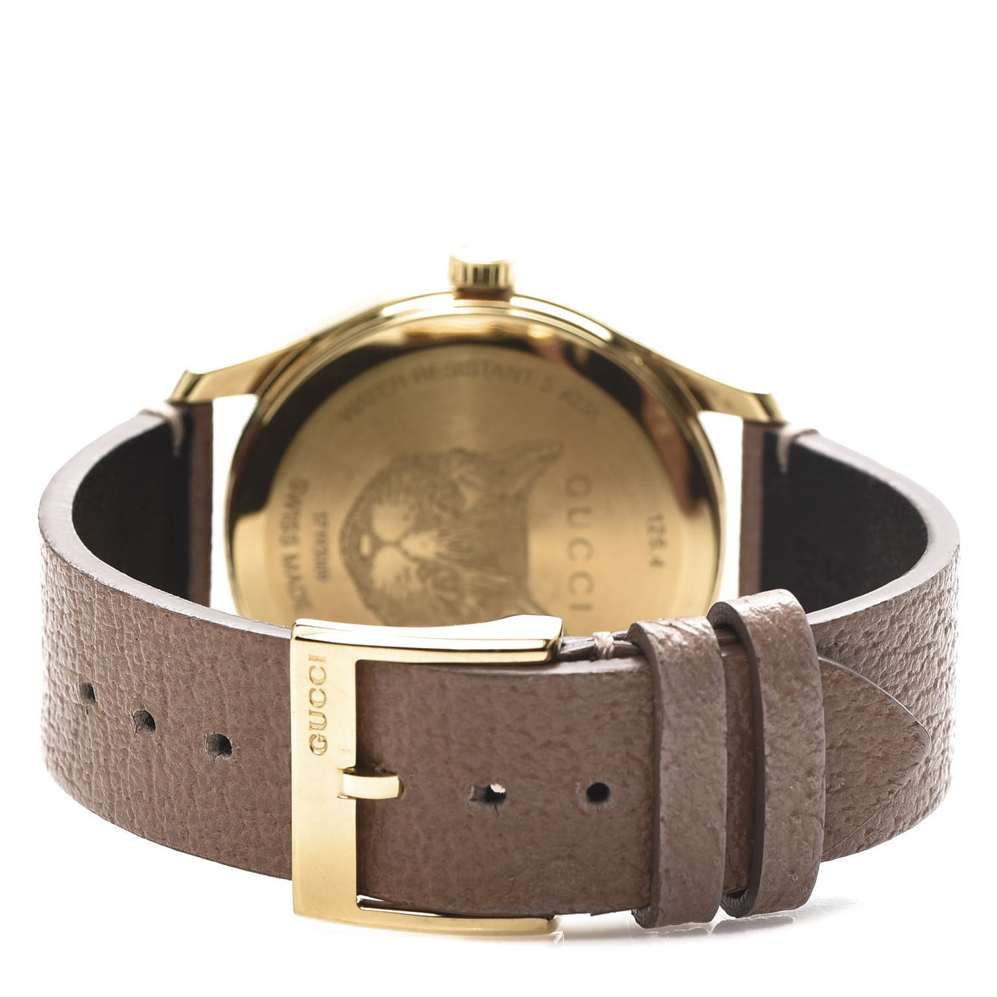 Stainless Steel Calfskin 38mm G-Timeless Moth Quartz Watch Brown
