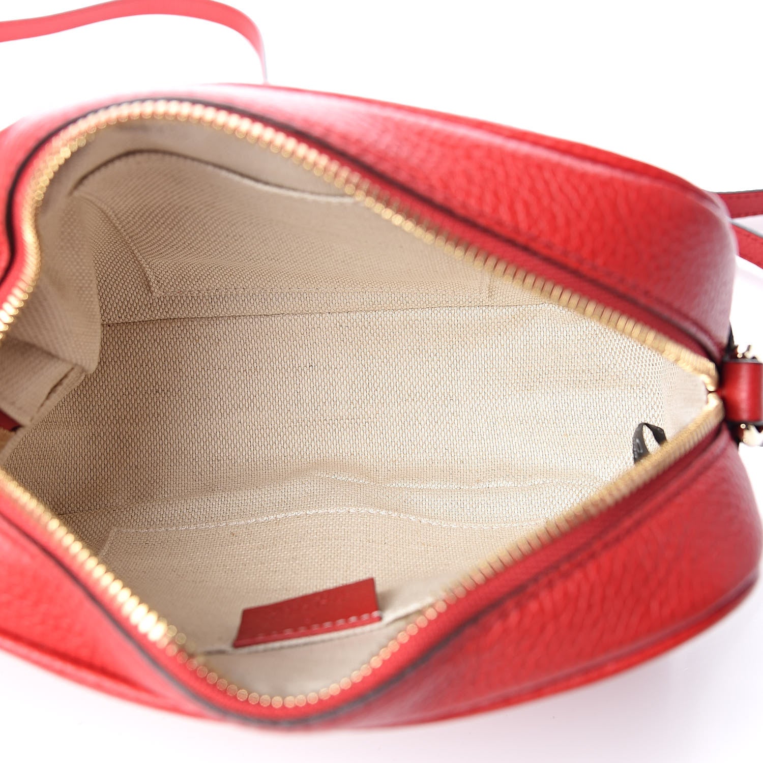 Gucci Pebbled Calfskin Small Soho Disco Bag Tabasco Red 5 of 10