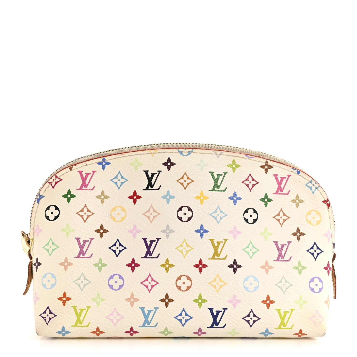 Louis Vuitton Monogram Multicolor Cosmetic Pouch White Litchi