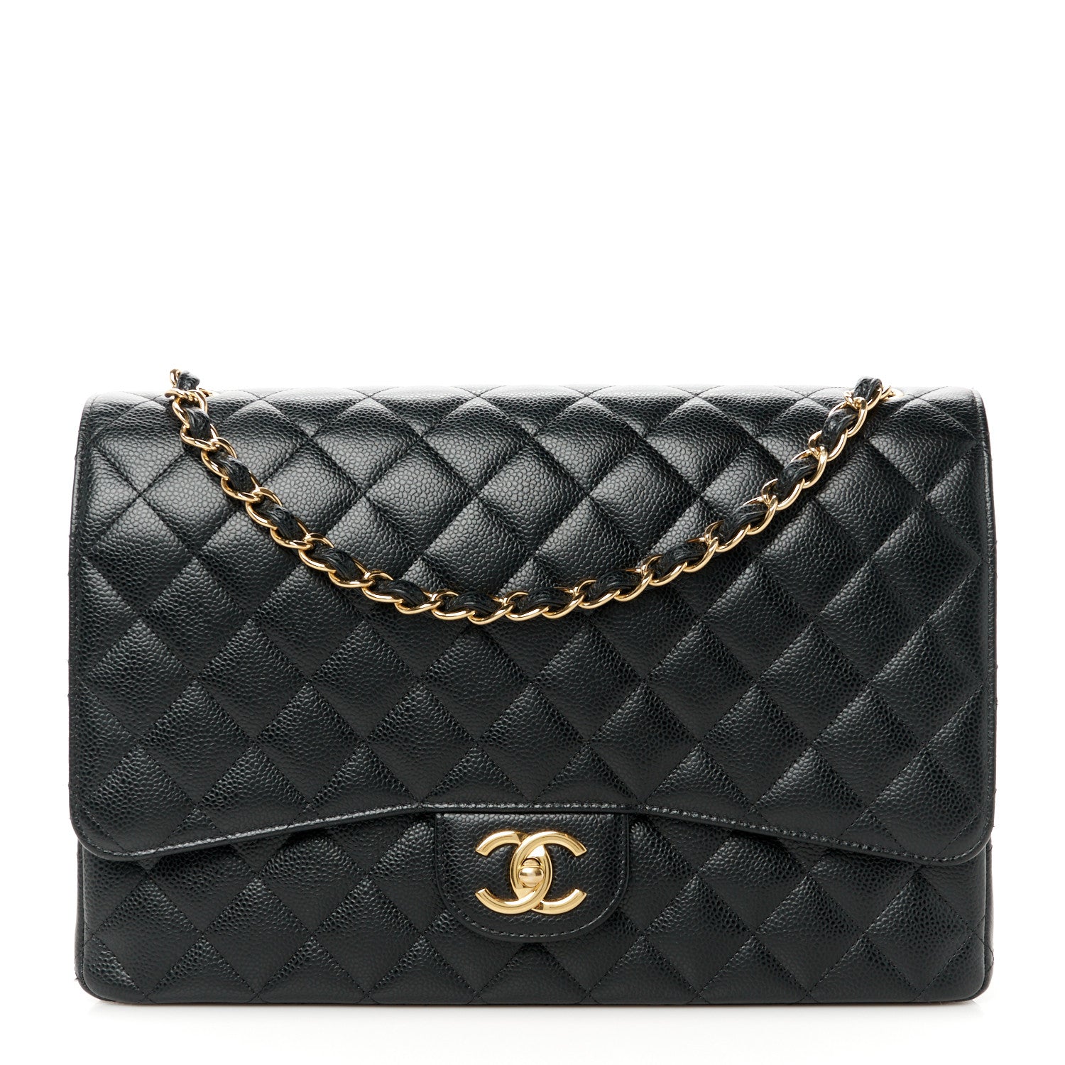 Chanel Caviar Quilted Maxi Double Flap Black 1 of 12