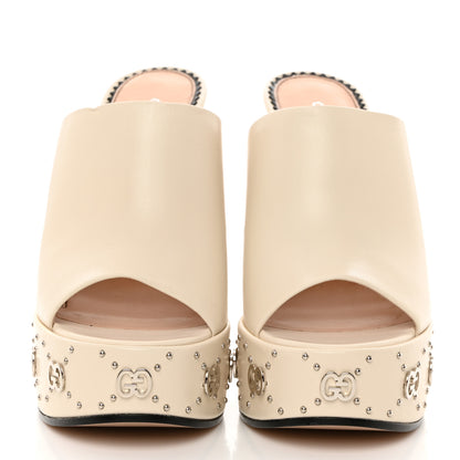 Gucci Malaga Kid Janaya 150mm Platform Sandals 38.5 Mystic White 2 of 9