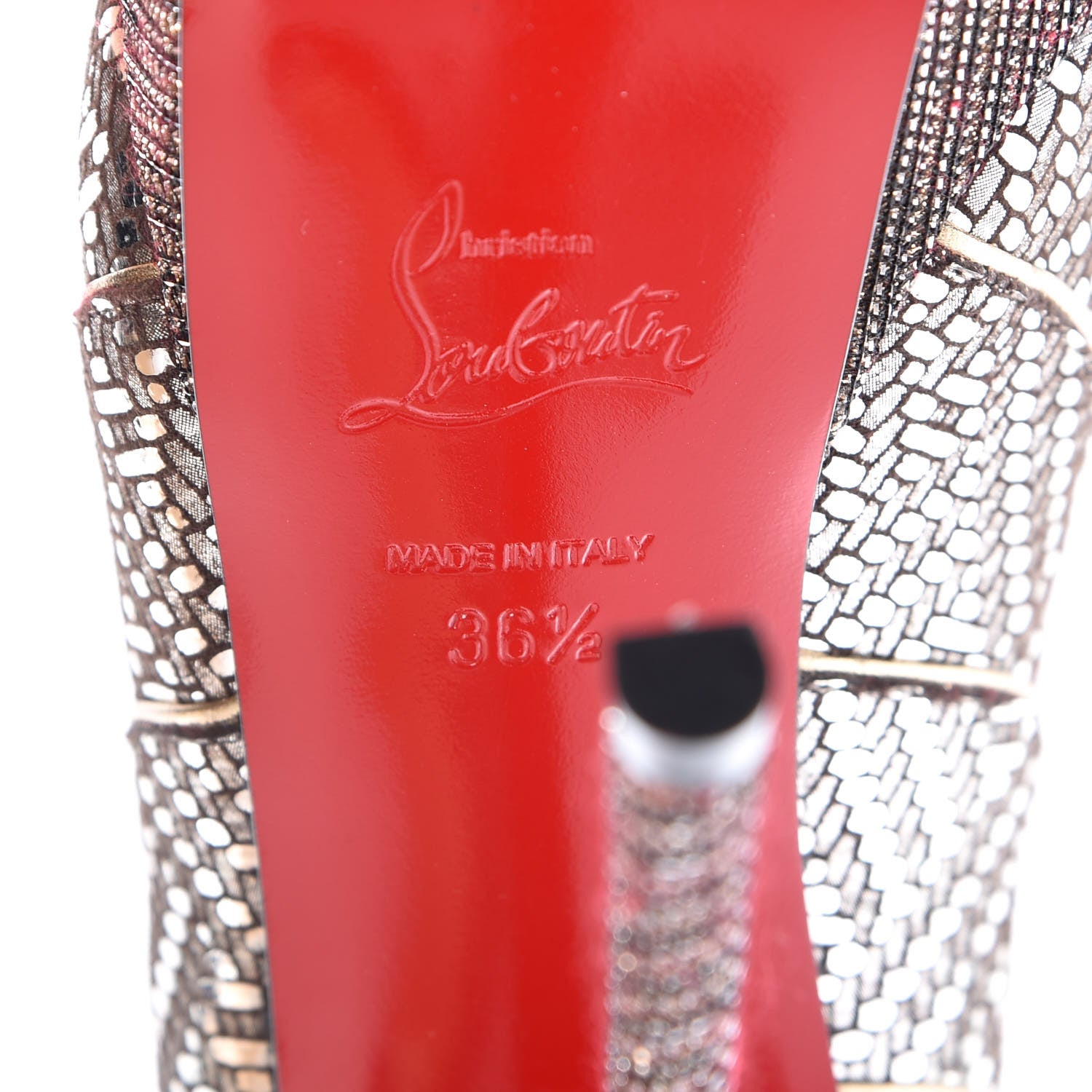 Christian Louboutin Glitter Specchio Torsatou 150 Pumps 36.5 Antic Silver 7 of 9