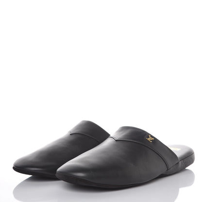 Louis Vuitton X SUPREME Lambskin Mens Hugh Slippers 7 Black 3 of 8