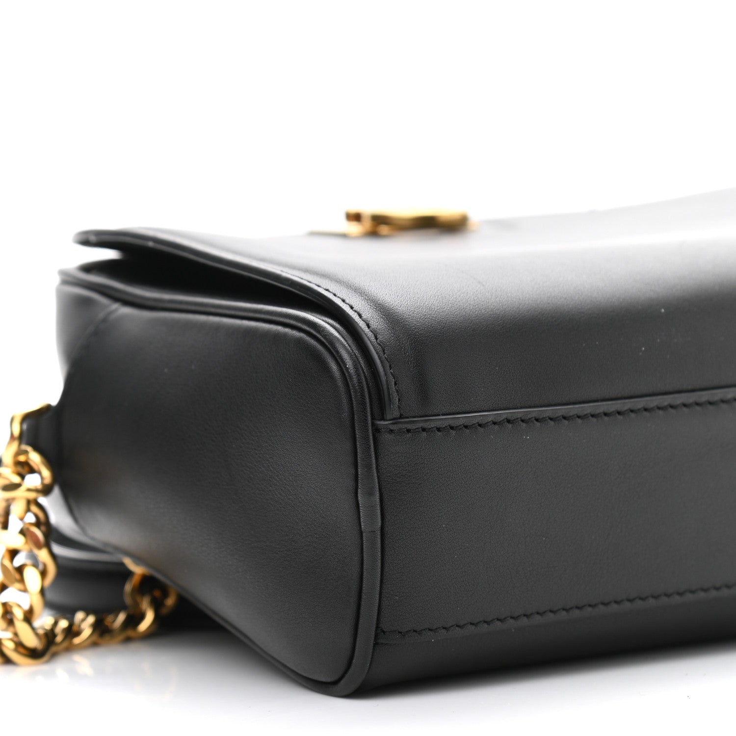 Salvatore Ferragamo Calfskin Trifolio Camera Crossbody Bag Black 7 of 9