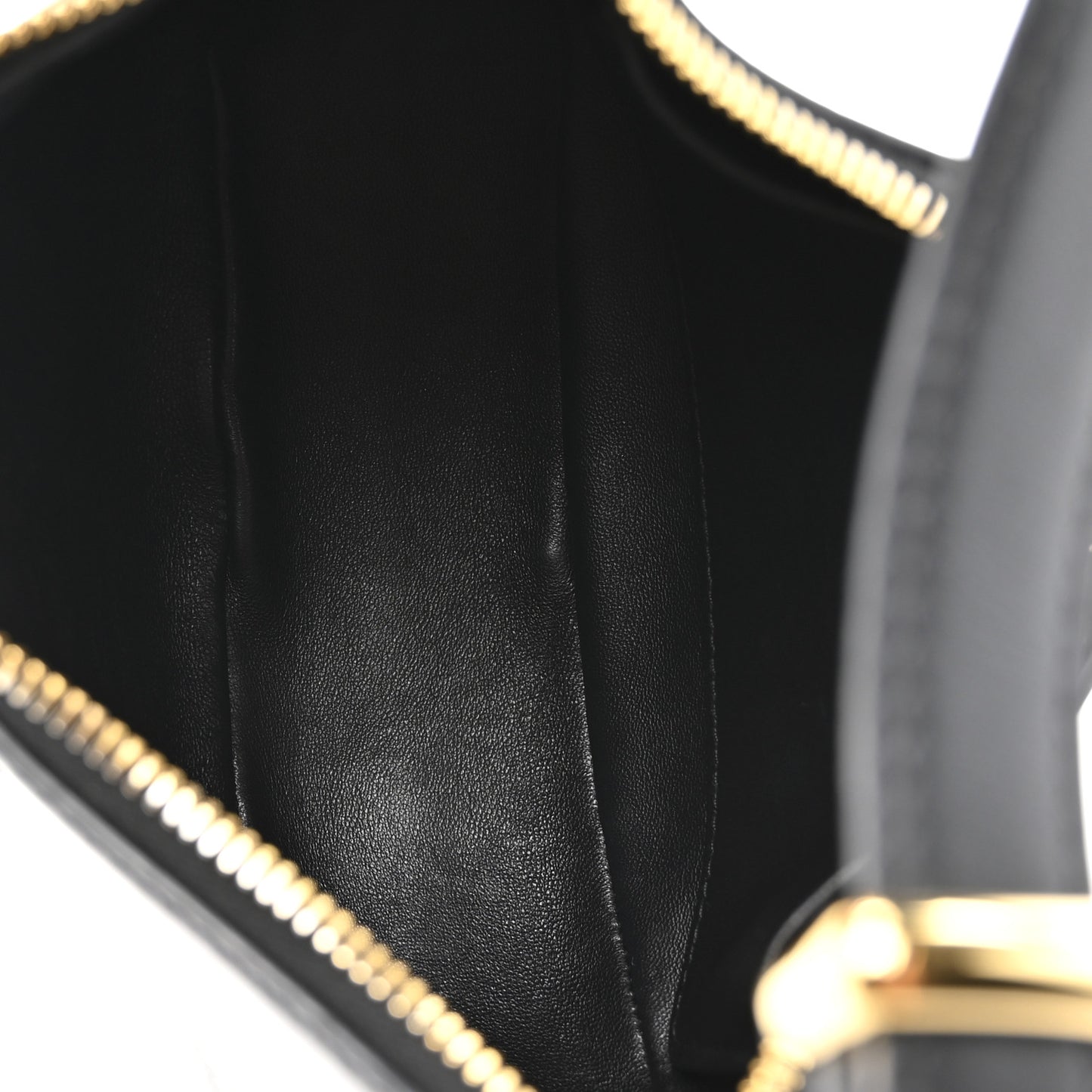 Soft Calfskin Arque Shoulder Bag Black