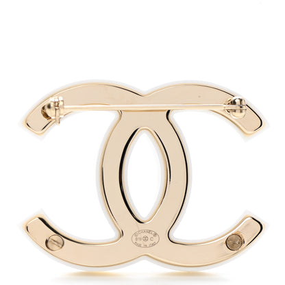 Chanel Resin Crystal La Pausa CC Brooch White 3 of 4