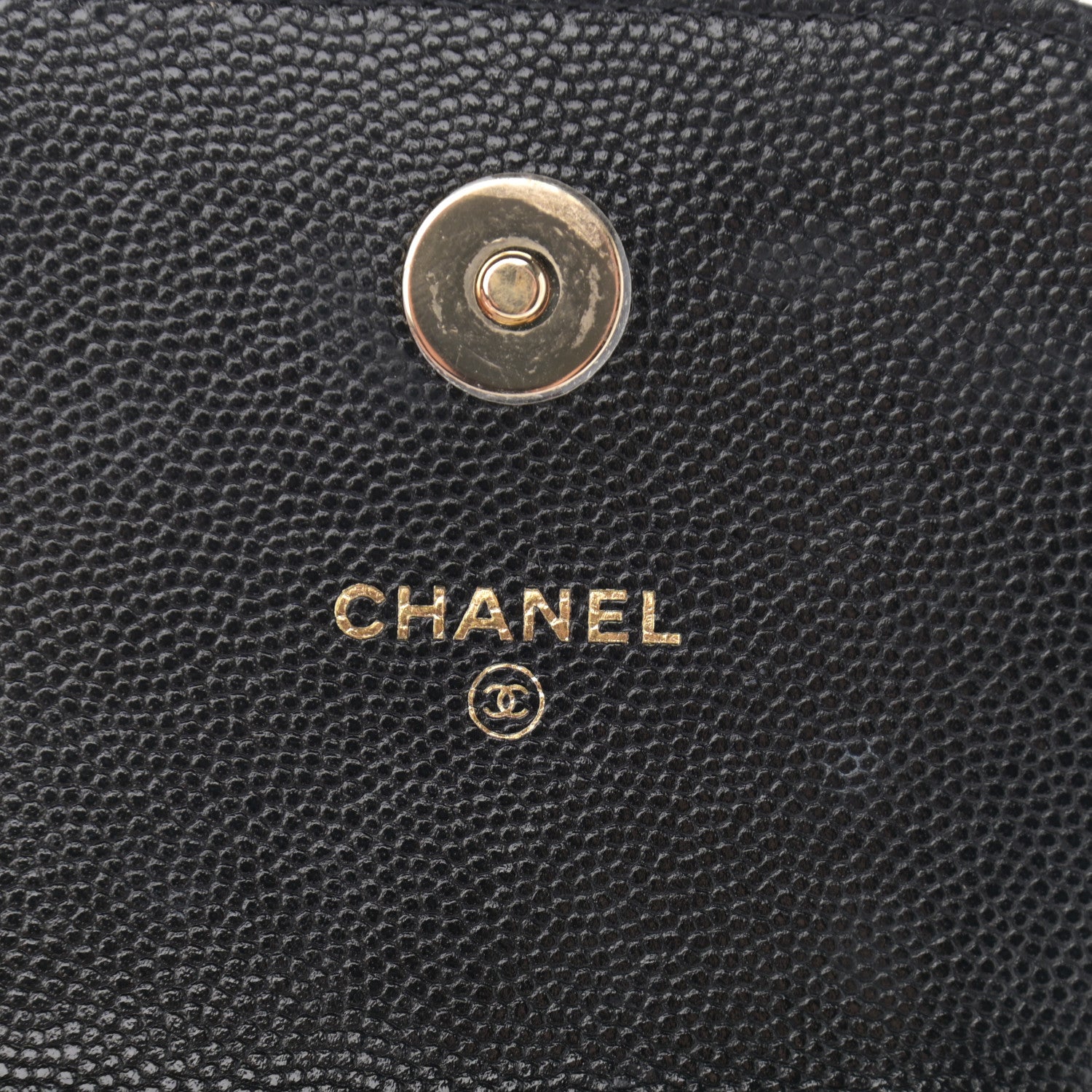 Chanel Caviar Quilted Crystal CC Airpods Pro and Phone Case With Chain Black 6 of 12