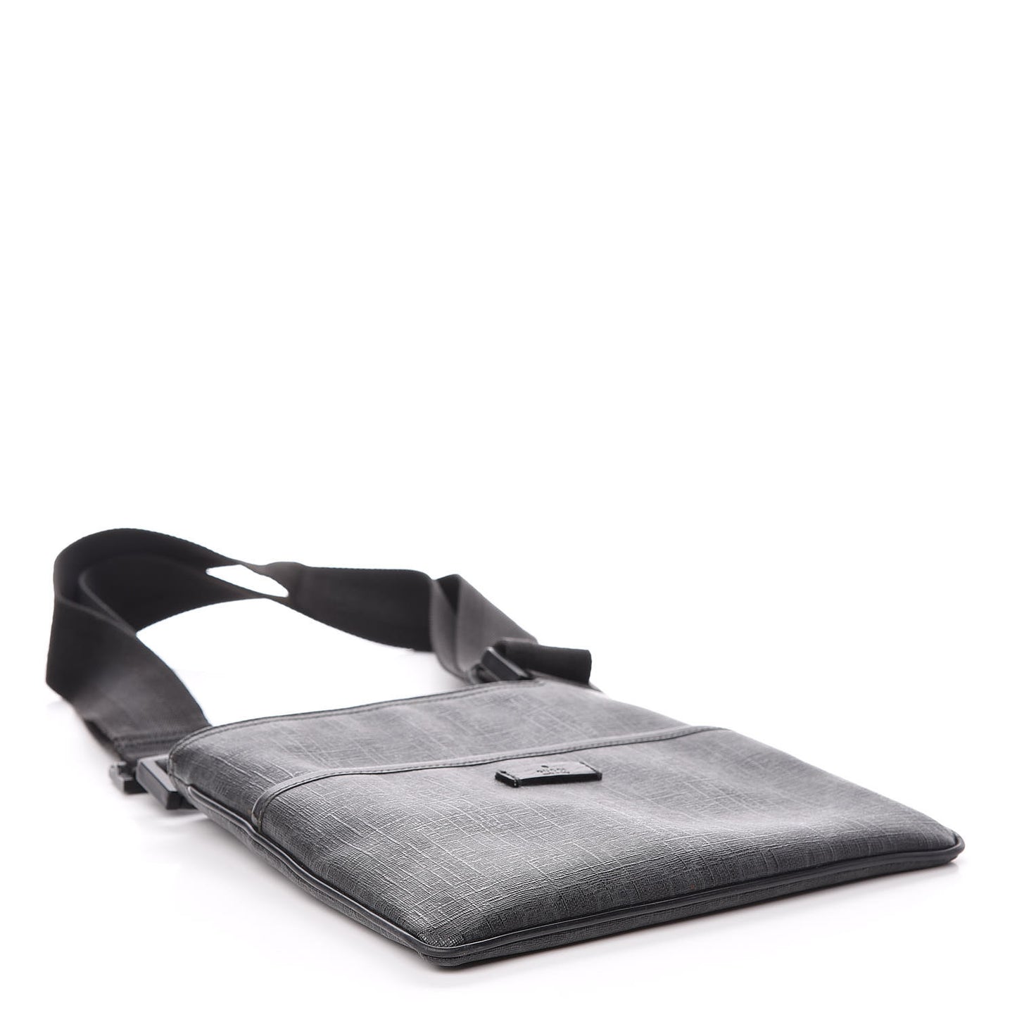 GG Plus Flat Messenger Bag Black Grey