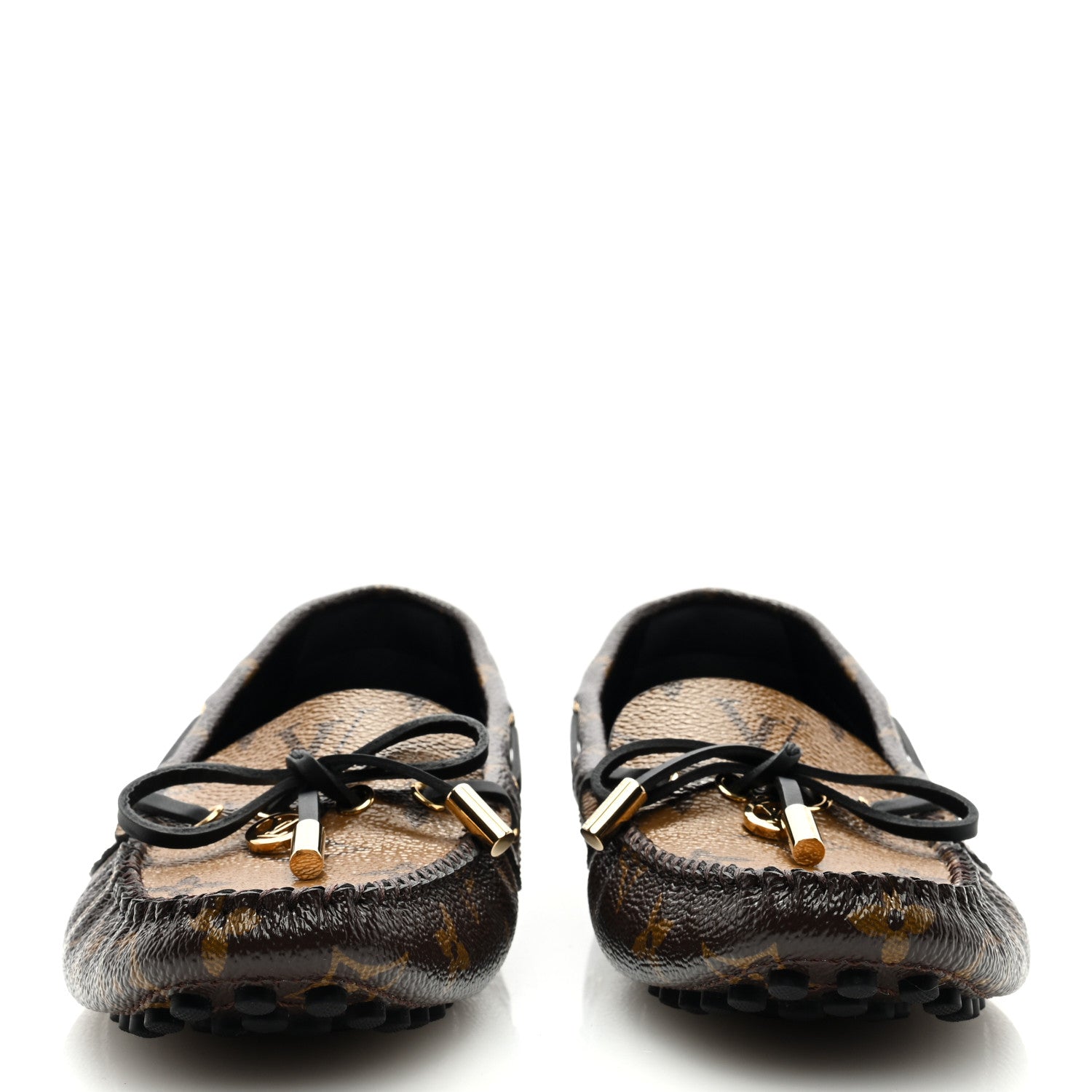 Louis Vuitton Patent Reverse Monogram Gloria Loafers 37 3 of 7