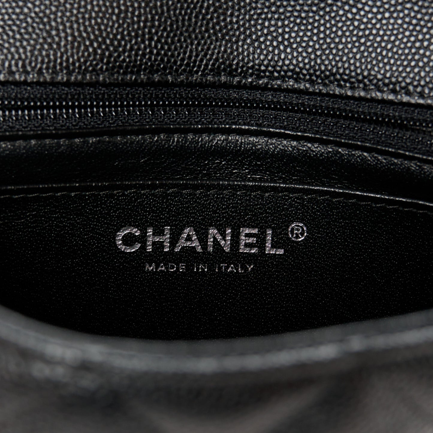 Caviar Quilted Mini Rectangular Flap Black