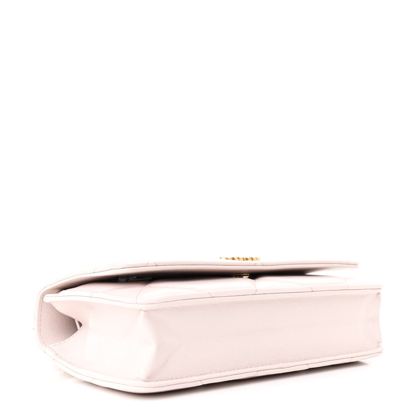 Lambskin Quilted Chanel 19 Wallet On Chain WOC Light Pink