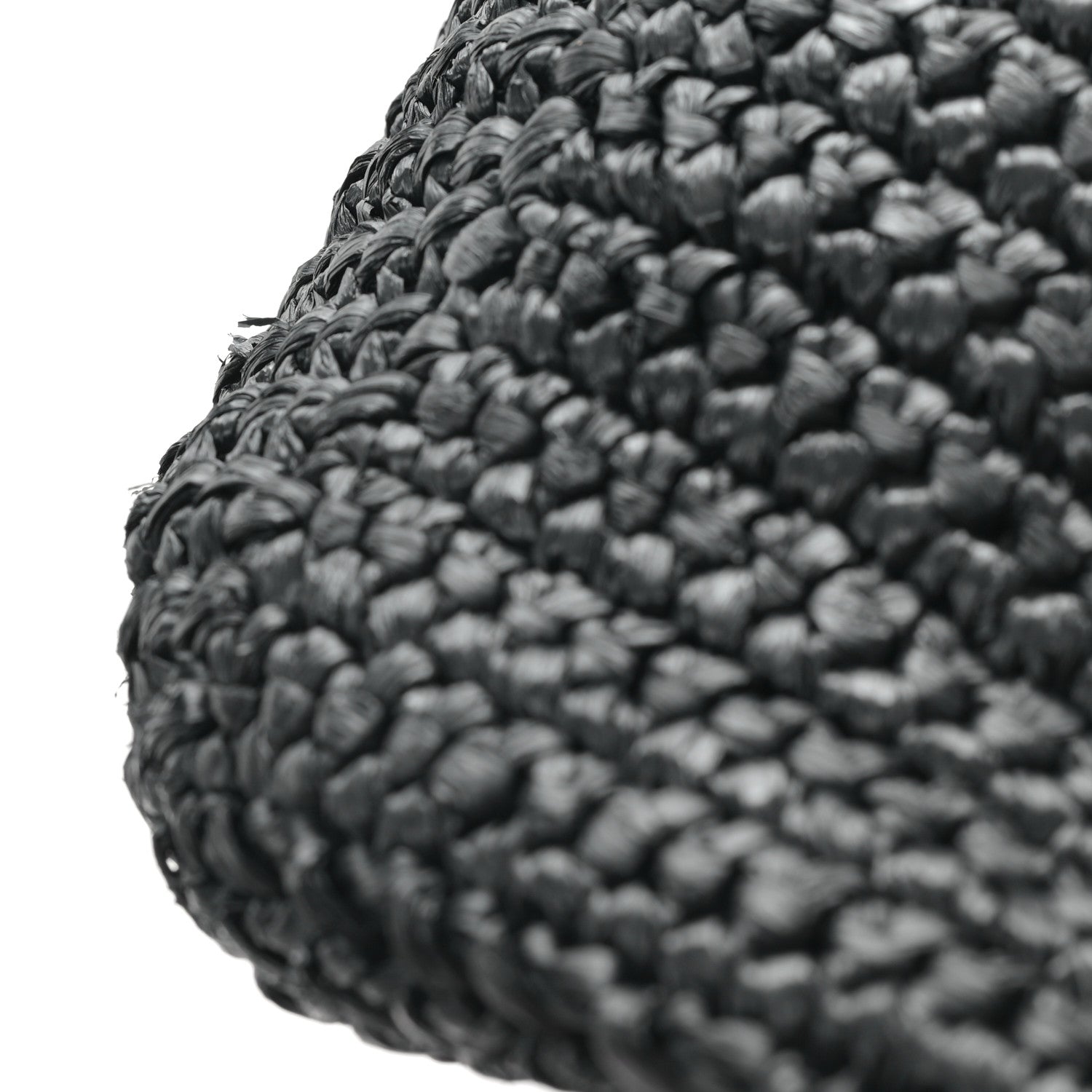 Prada Yarn Raffia Effect Crochet Logo Tote Black 12 of 12