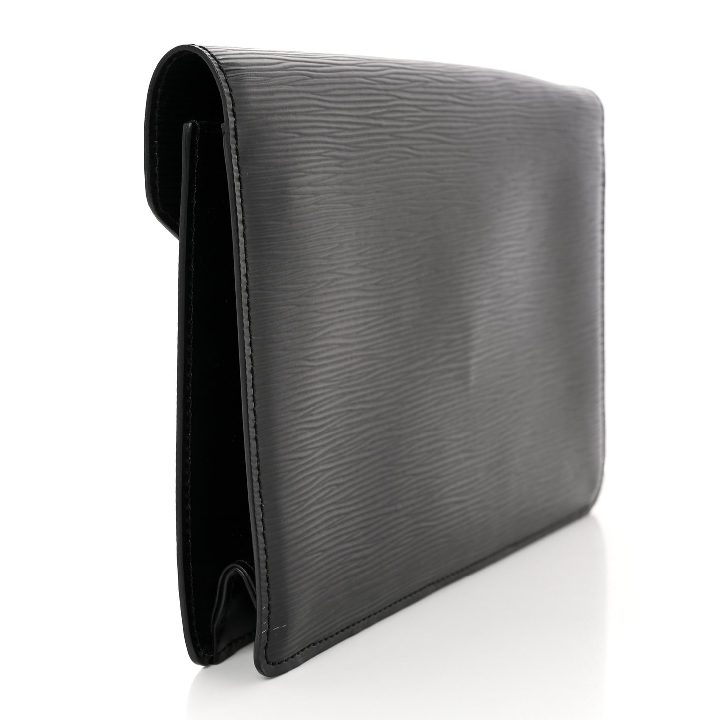 Epi Pochette Sellier Dragonne Clutch Black