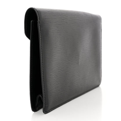 Louis Vuitton Epi Pochette Sellier Dragonne Clutch Black 3 of 9