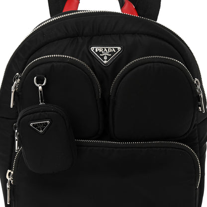 Prada Tessuto Nylon Pocket Cargo Backpack Black Fuoco 7 of 9
